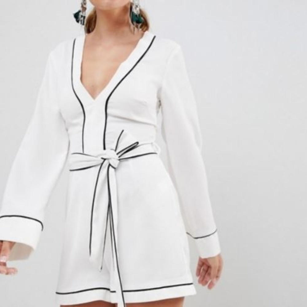 Missguided Petite Belted Kimono Romper